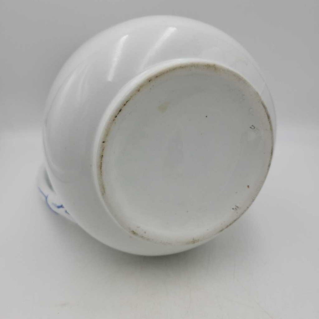 EJG ironstone pitcher with blue (WCS)