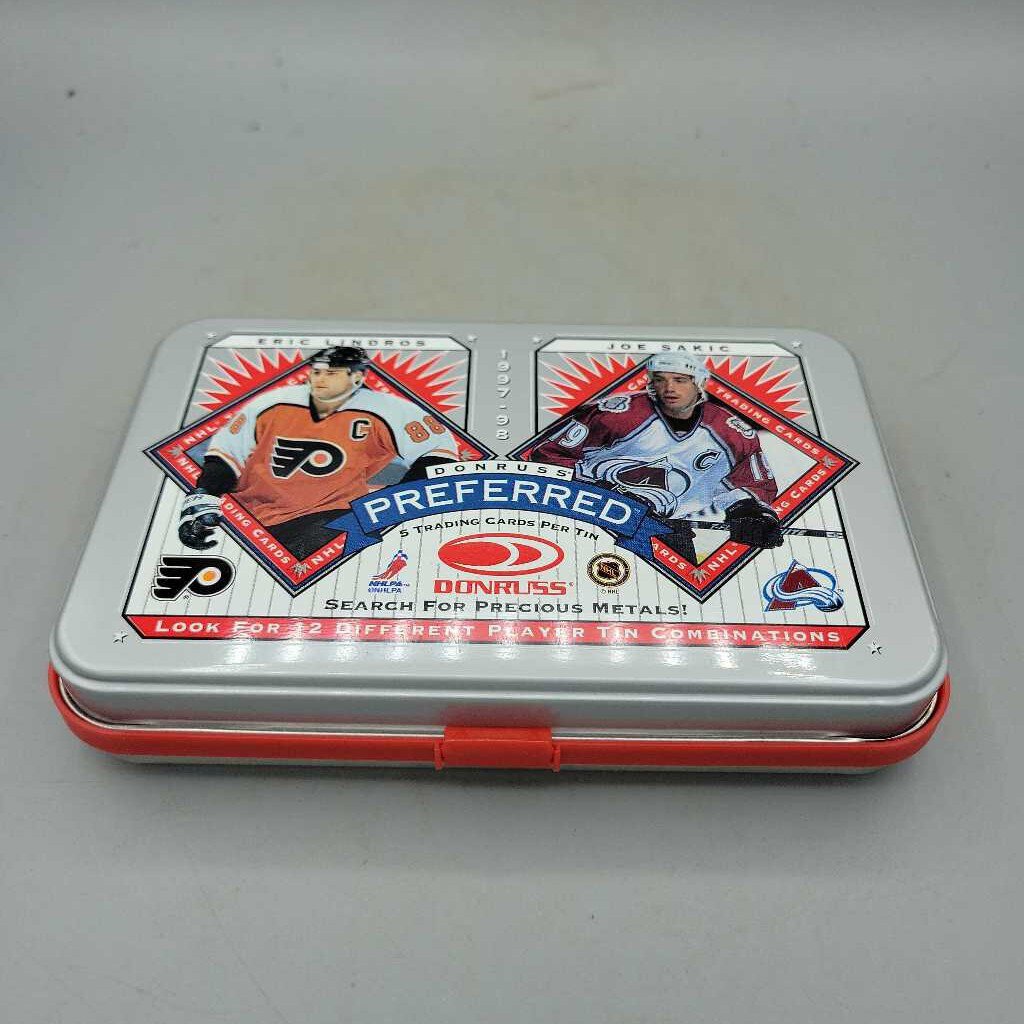 Donruss Lindros /Sakic Hockey Card Tin 1997 98 (JAS)