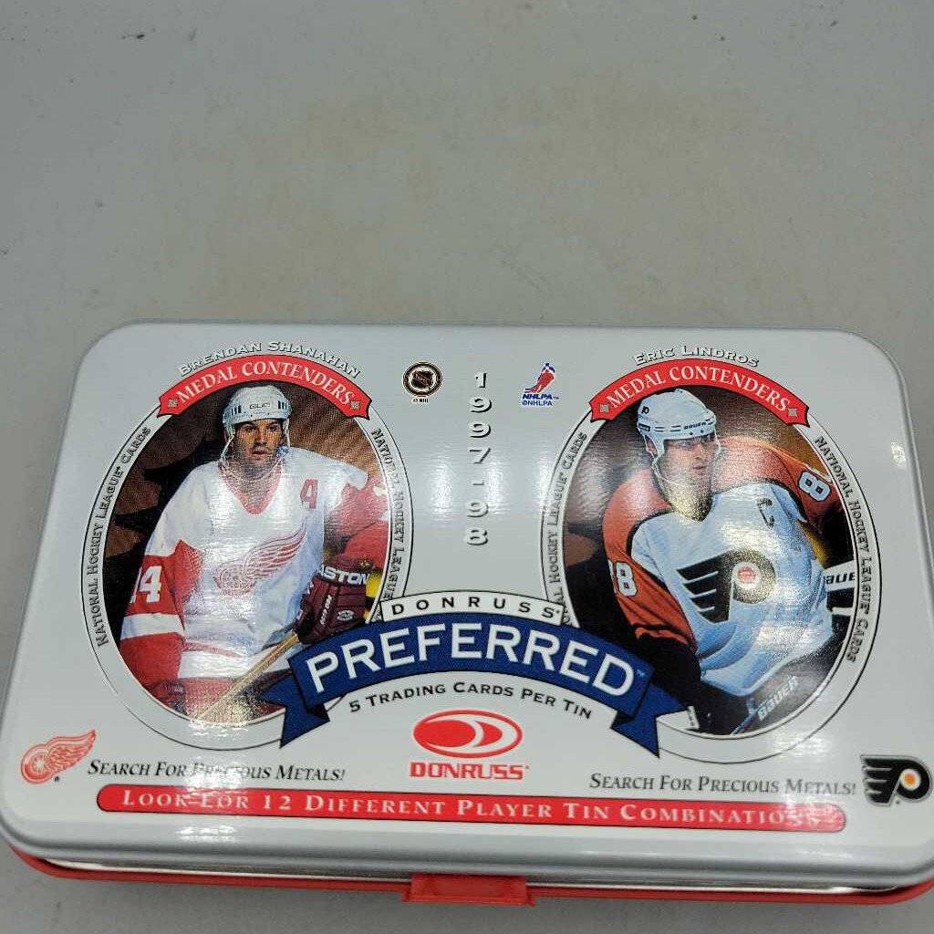 Donruss Shanahan/Lindros Hockey Card Tin 1997 98 (JAS)