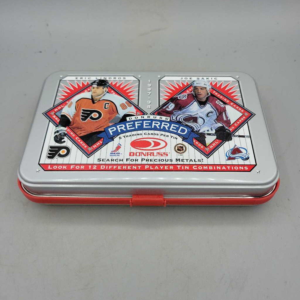 Donruss Lindros /Sakic Hockey Card Tin 1997 98 (JAS)