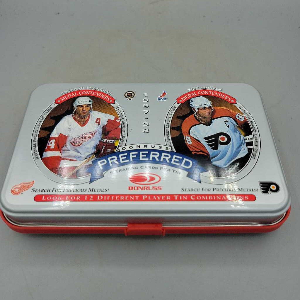 Donruss Shanahan/Lindros Hockey Card Tin 1997 98 (JAS)