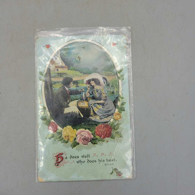 Antique Lovers Theme Postcard (JAS)