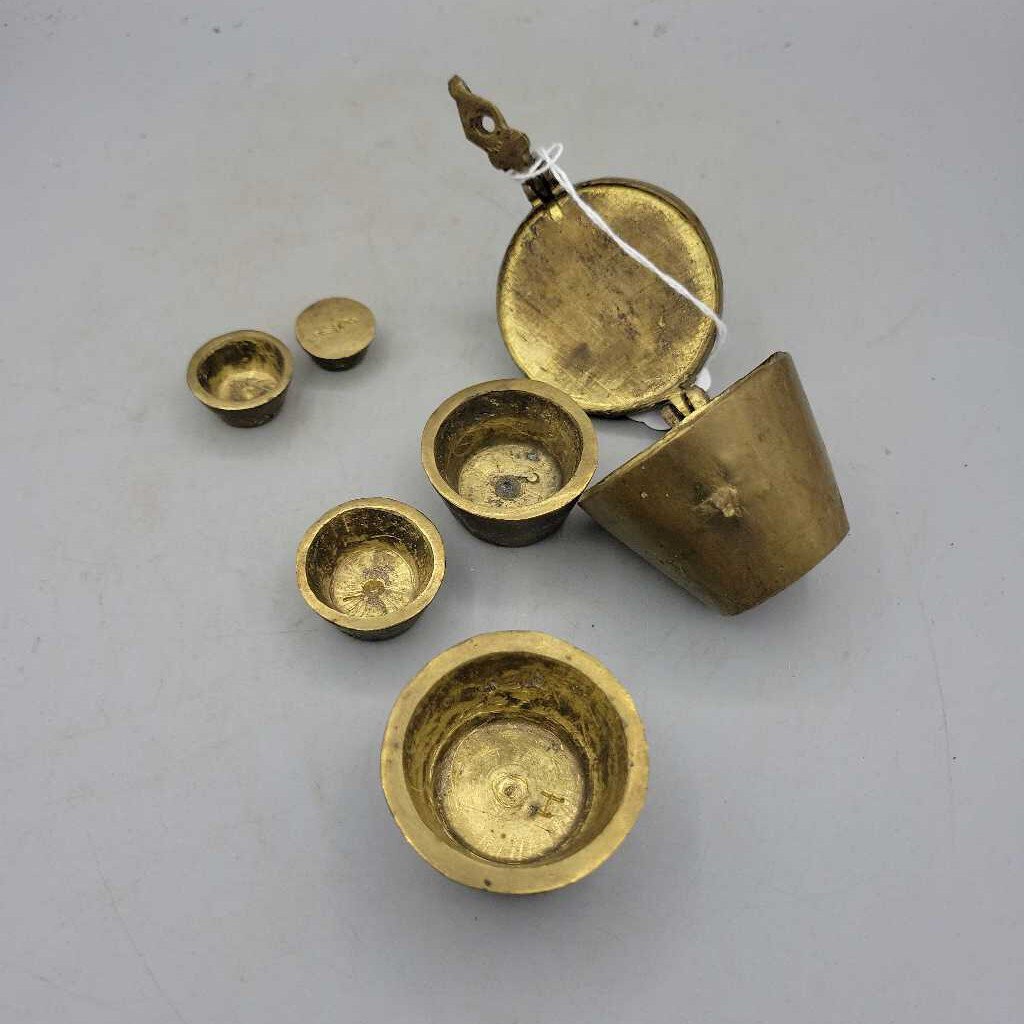 Set of Brass Weights for a scale (DEB)