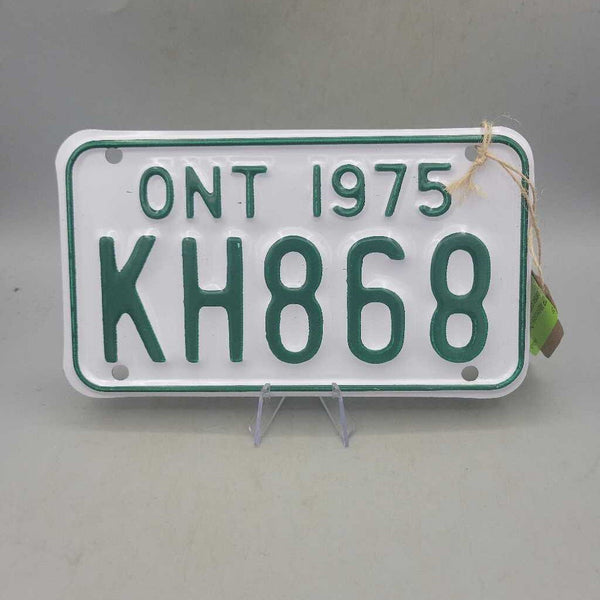 Motorcycle Ontario License plate 1975 (ZIP)
