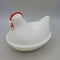 Vintage Milk Glass small Hen on Nest candy Dish (RHA)