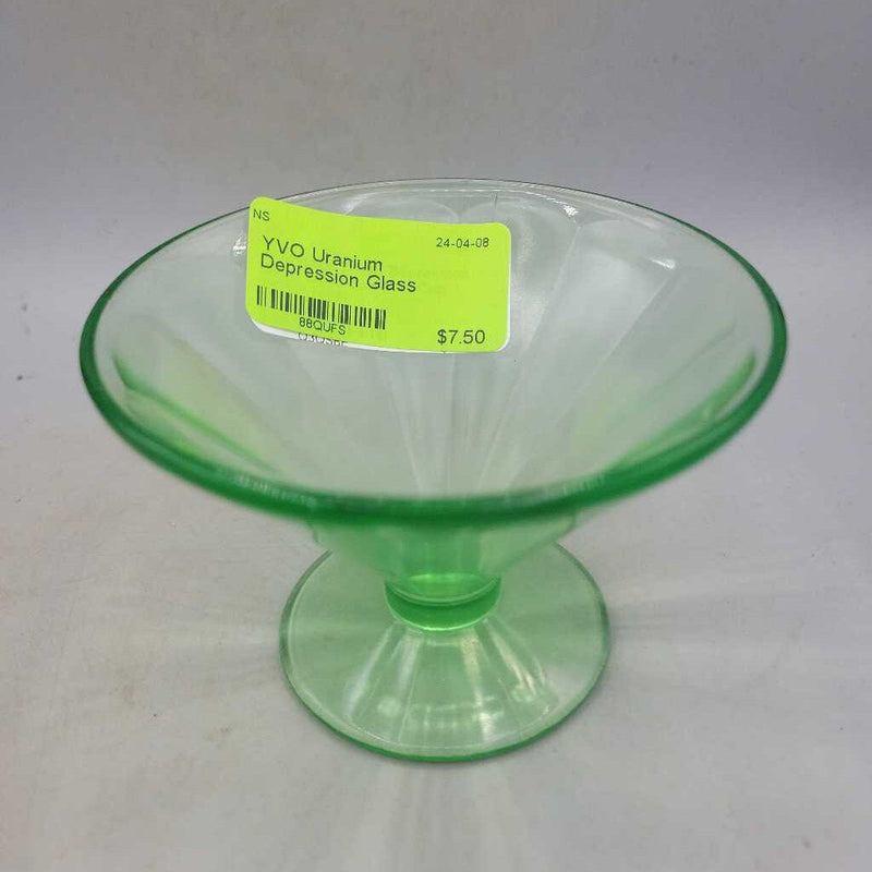 Uranium Depression Glass Sherbet (YVO) 403