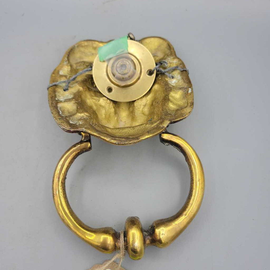 Vintage Solid Brass Lion's Head Door Knocker