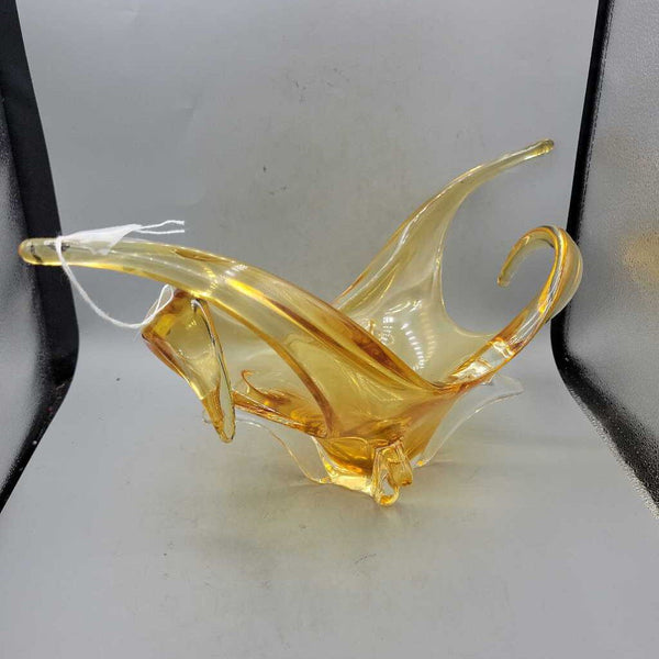 Art Glass Vase Yellow (DEB)