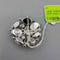 SHERMAN, brooch with clear rhinestone and green cabachons (LIND) P1742