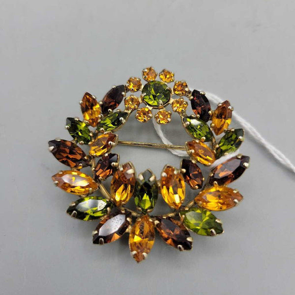 SHERMAN, brooch with topaz and green (LIND) P1743