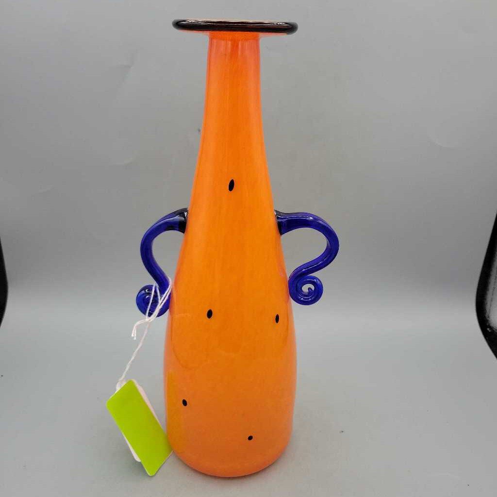 Orange Art Glass Vase (DEB)