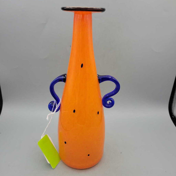 Orange Art Glass Vase (DEB)