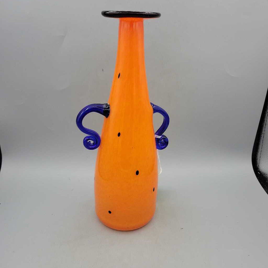 Orange Art Glass Vase (DEB)