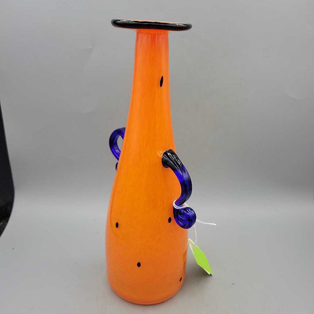 Orange Art Glass Vase (DEB)