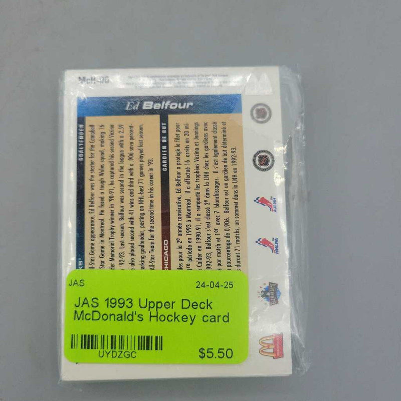 1993 Upper Deck McDonald's Hockey card set (JAS)