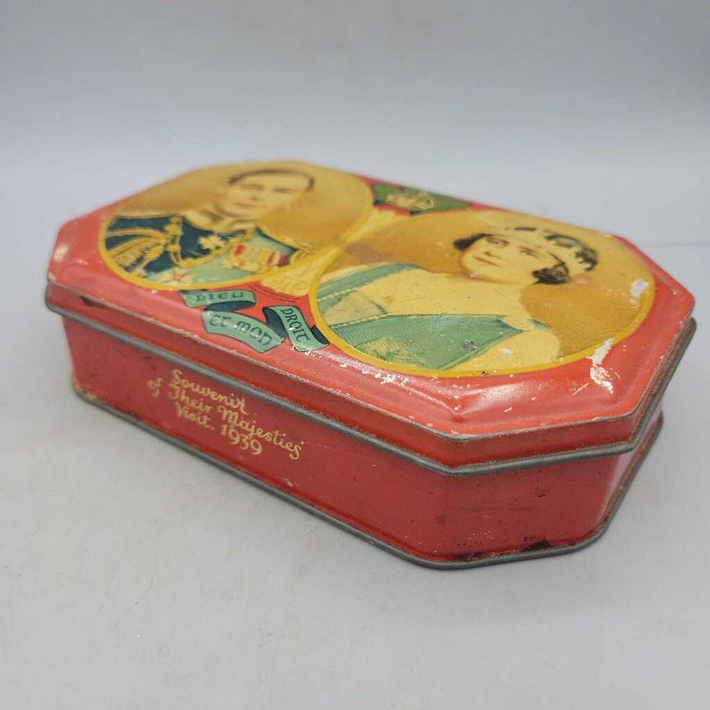 King George & Queen Elizabeth Toffee Tin (YVO) (404) Royal Family