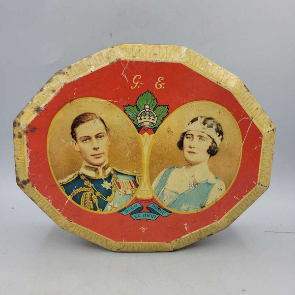 King George & Queen Elizabeth Toffee Tin (YVO) (404) Royal Family