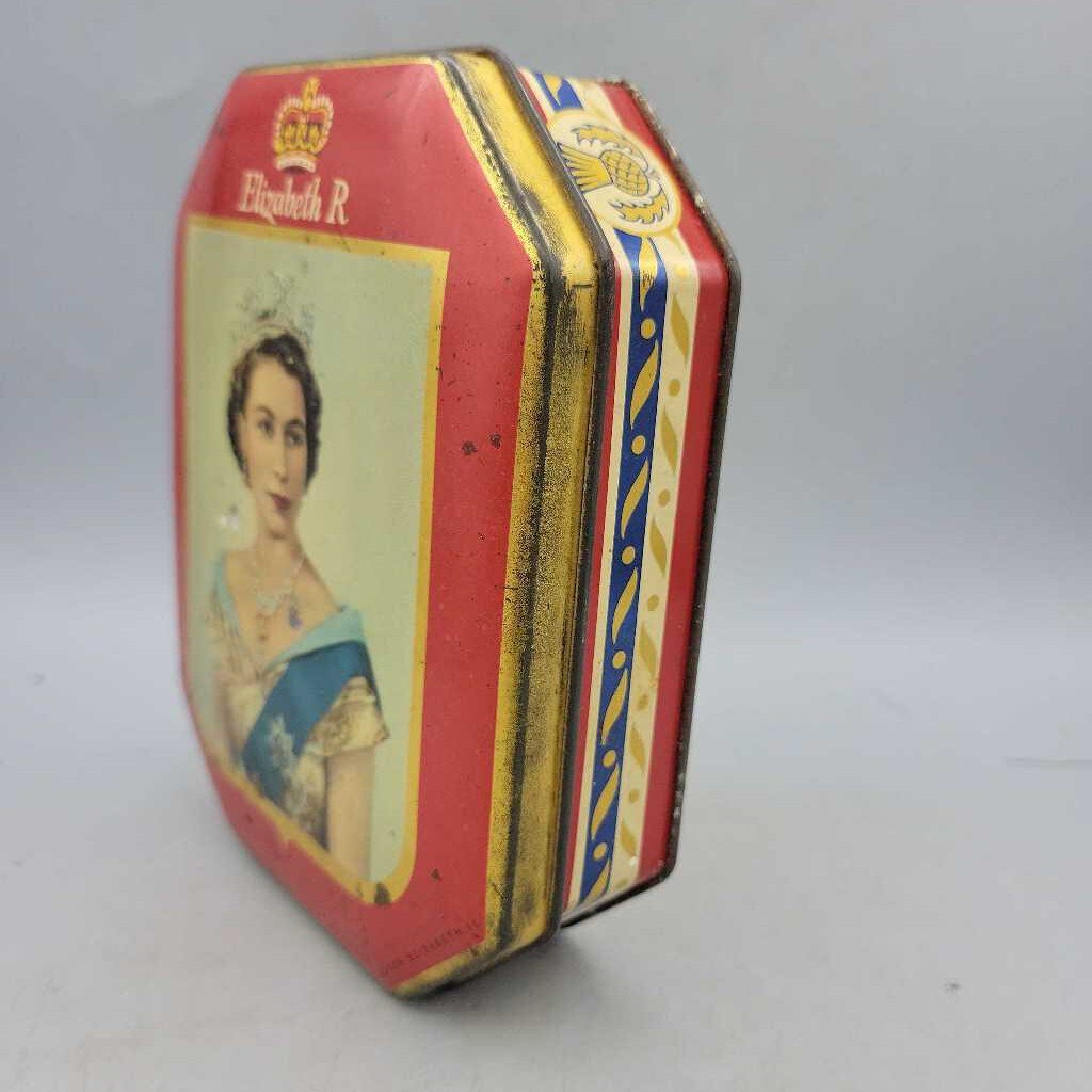 Queen ELizabeth II Vintage Burlington Toffee Tin (YVO) (404) Royal Family