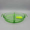 Uranium Glass Divided Relish dish