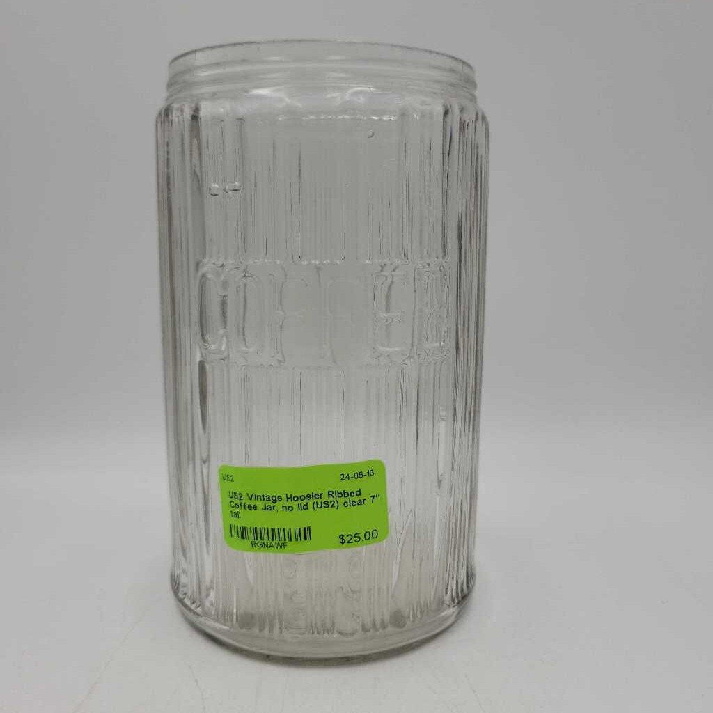 Vintage Hoosier Ribbed Coffee Jar, no lid (US2)