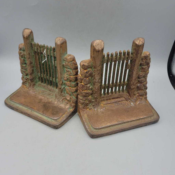 Antique Heavy Copper Bookends (JL)