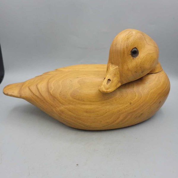 JL Carved Wooden Duck (JL)