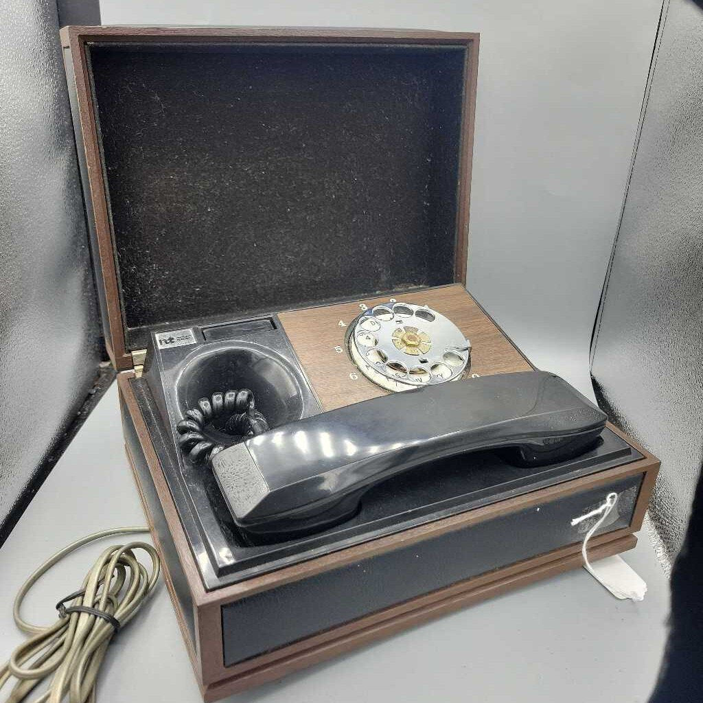 Vintage Rotary Phone in Case (BS)