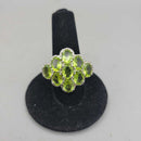 Sterling Peridot Statement Ring -