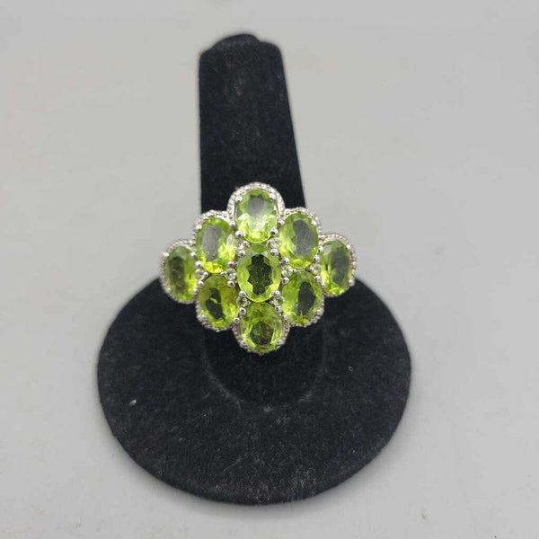 Sterling Peridot Statement Ring - #9843