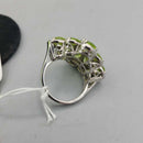 Sterling Peridot Statement Ring -