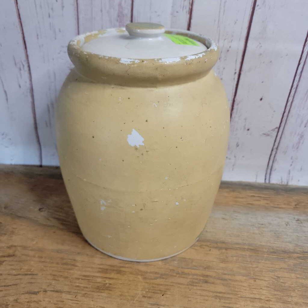 Antique Crock with lid (JAS)