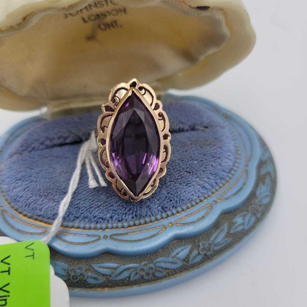 Vintage 14k Synthetic Alexandrite Ring - #9956 VT