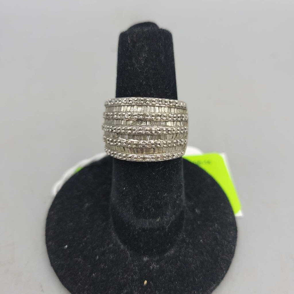 Sterling & Diamonds Ring - #9959