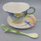 Franz Tea Cup saucer and spoon Freesia Pattern (RHA)