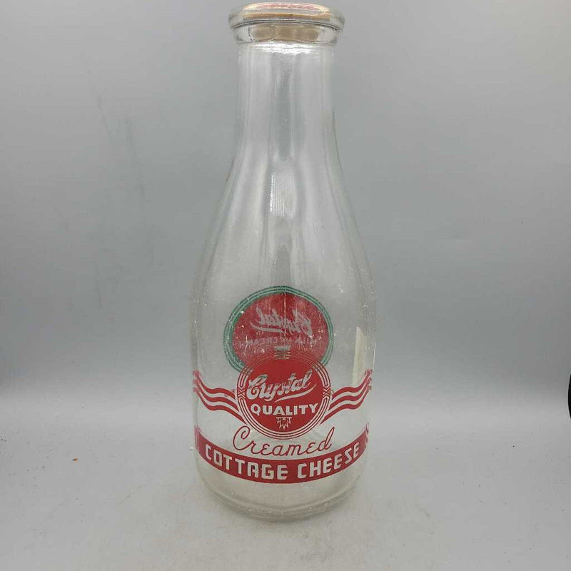 Vintage Crystal Milk and Cream Dairy Vancouver Quart milk bottle