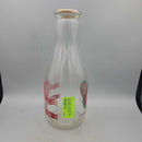 Vintage Crystal Milk and Cream Dairy Vancouver Quart milk bottle