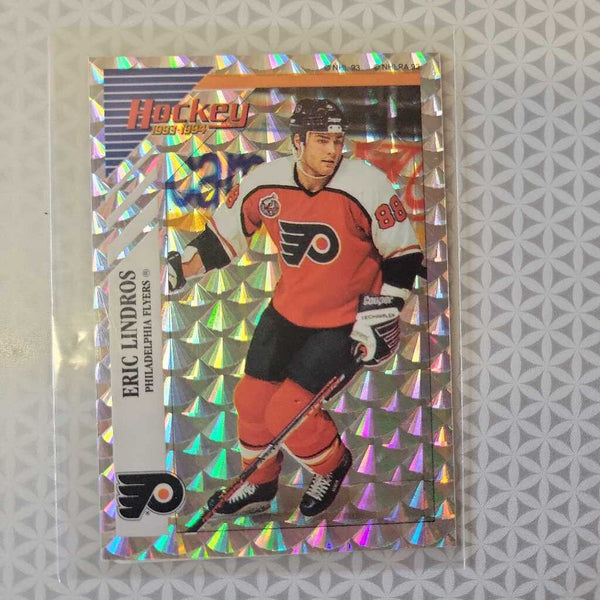 Eric Lindros 1993 94 Hockey Card sticker Panini (JAS)