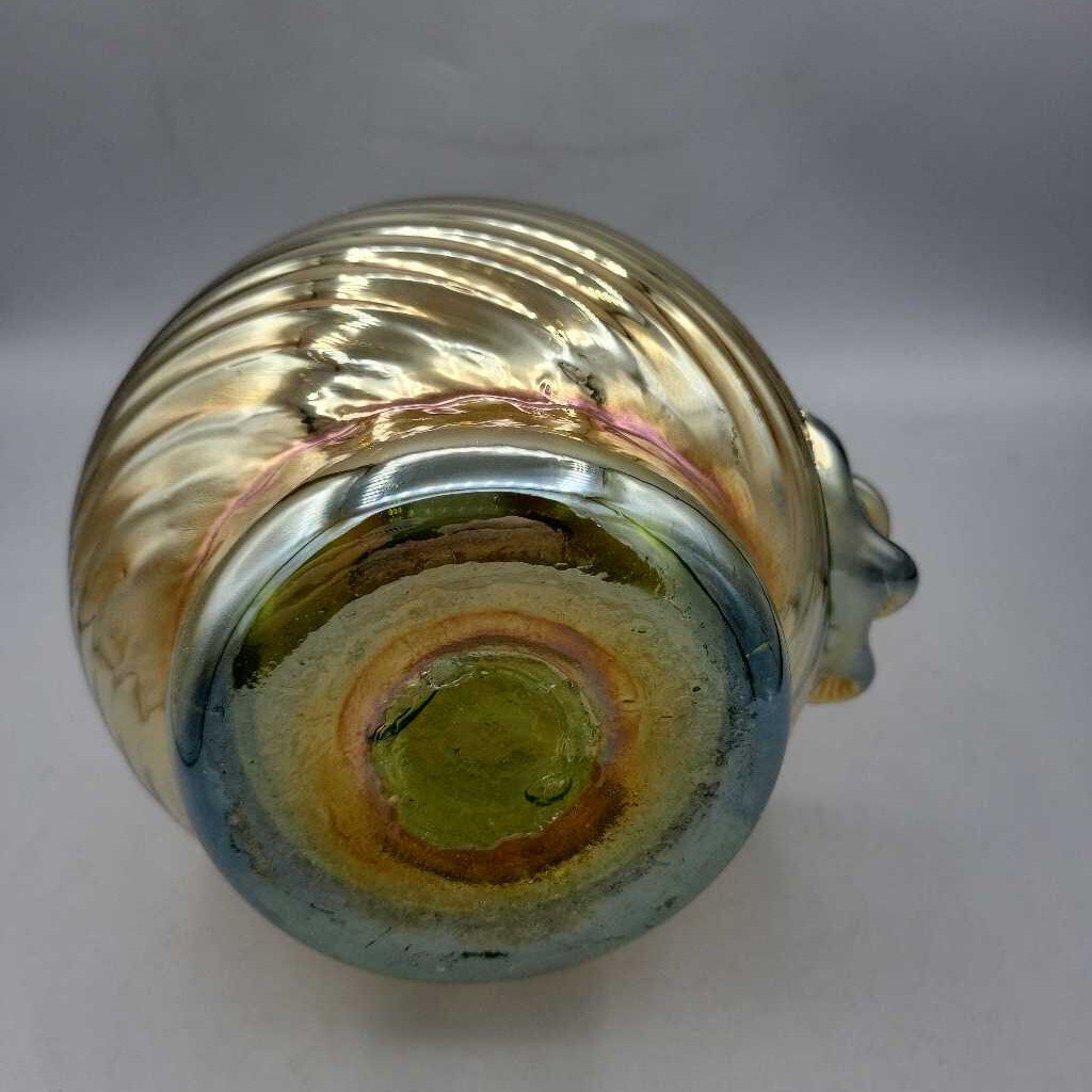 Hand Blown Carnival Glass vase pitcher (NUR) 9172