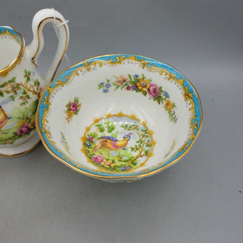 Royal Albert Cream and Sugar Chelsea Bird (DEB)