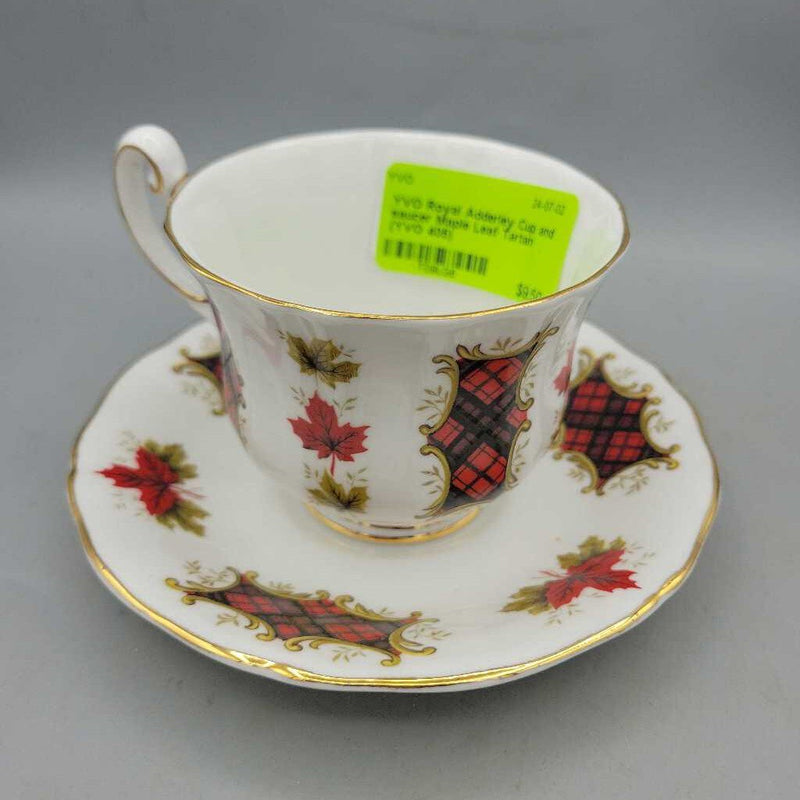 Royal Adderley Cup and saucer Maple Leaf Tartan (YVO 405)