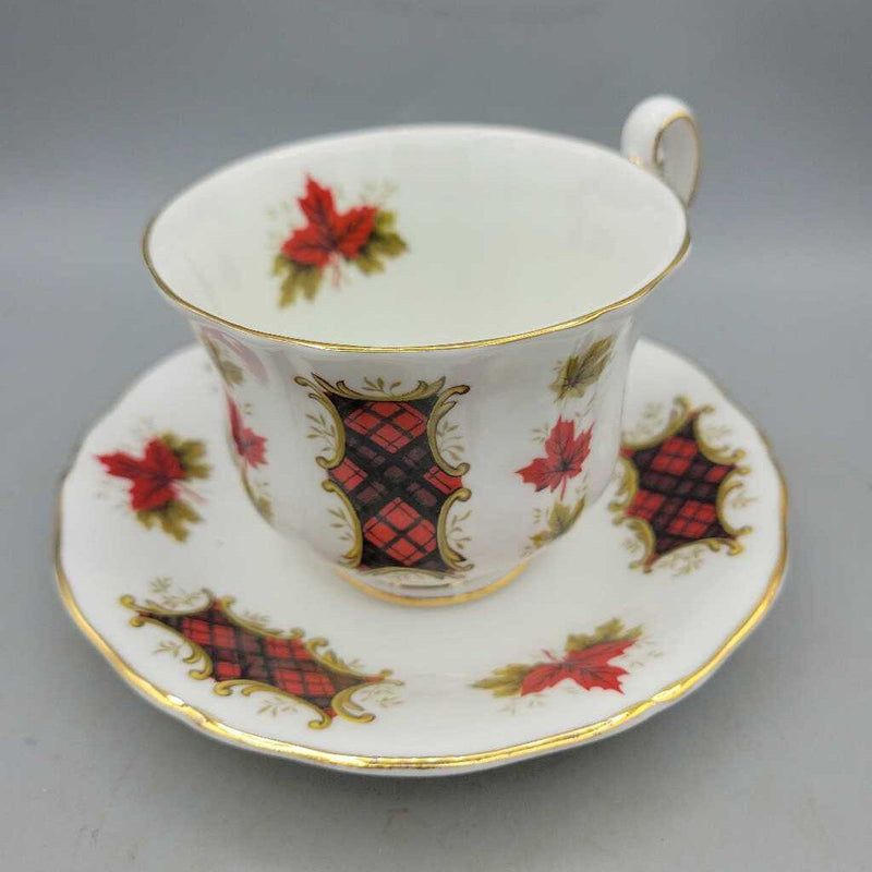 Royal Adderley Cup and saucer Maple Leaf Tartan (YVO 405)