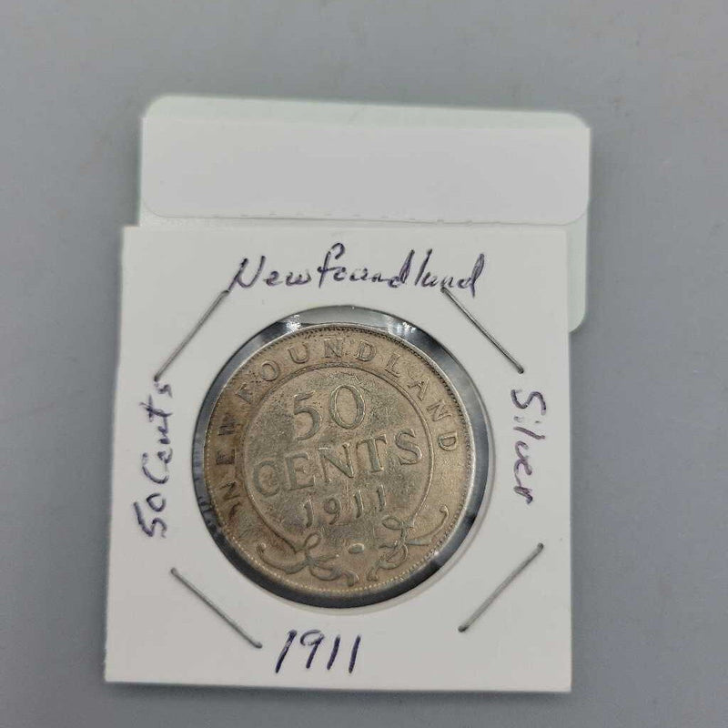 1911 NFLD Silver Coin .50 Cent piece (JL)