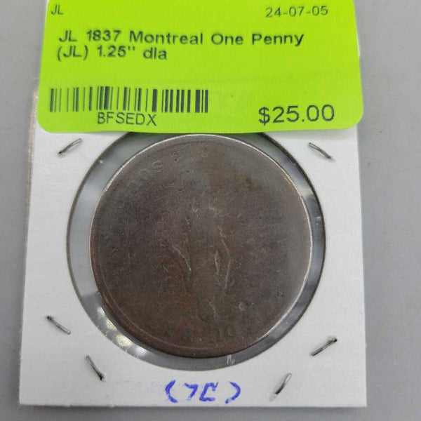 1837 Montreal One Penny (JL)