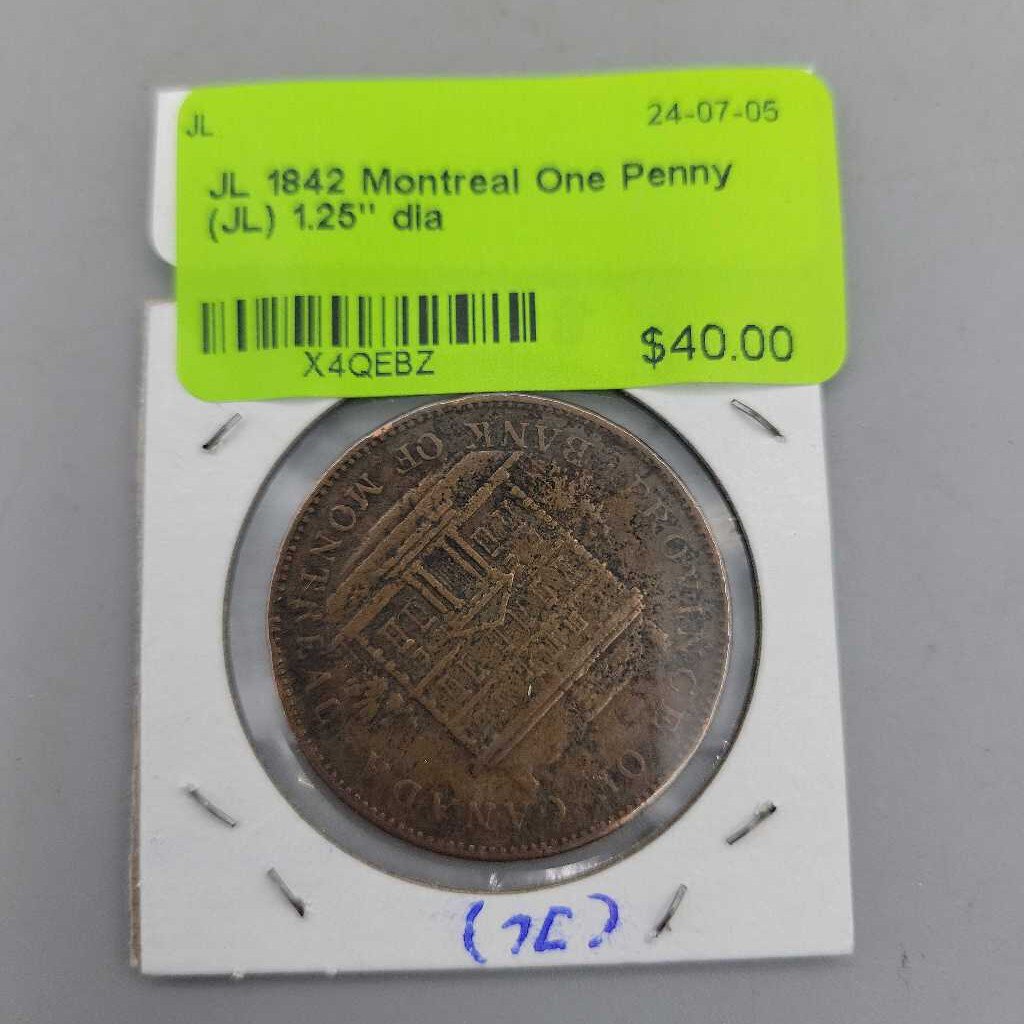 1842 Montreal One Penny (JL)