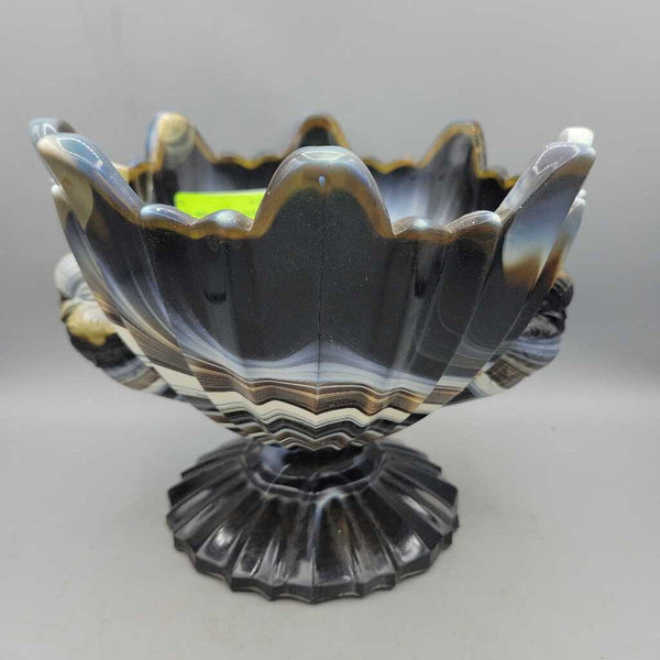 1930s Art Deco Footed Bowl w Pigeon Handles (CM0303)