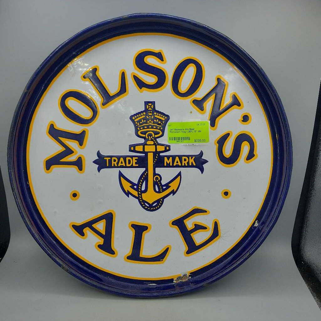 Molson's Ale Beer Porcelain Tray (JEF)