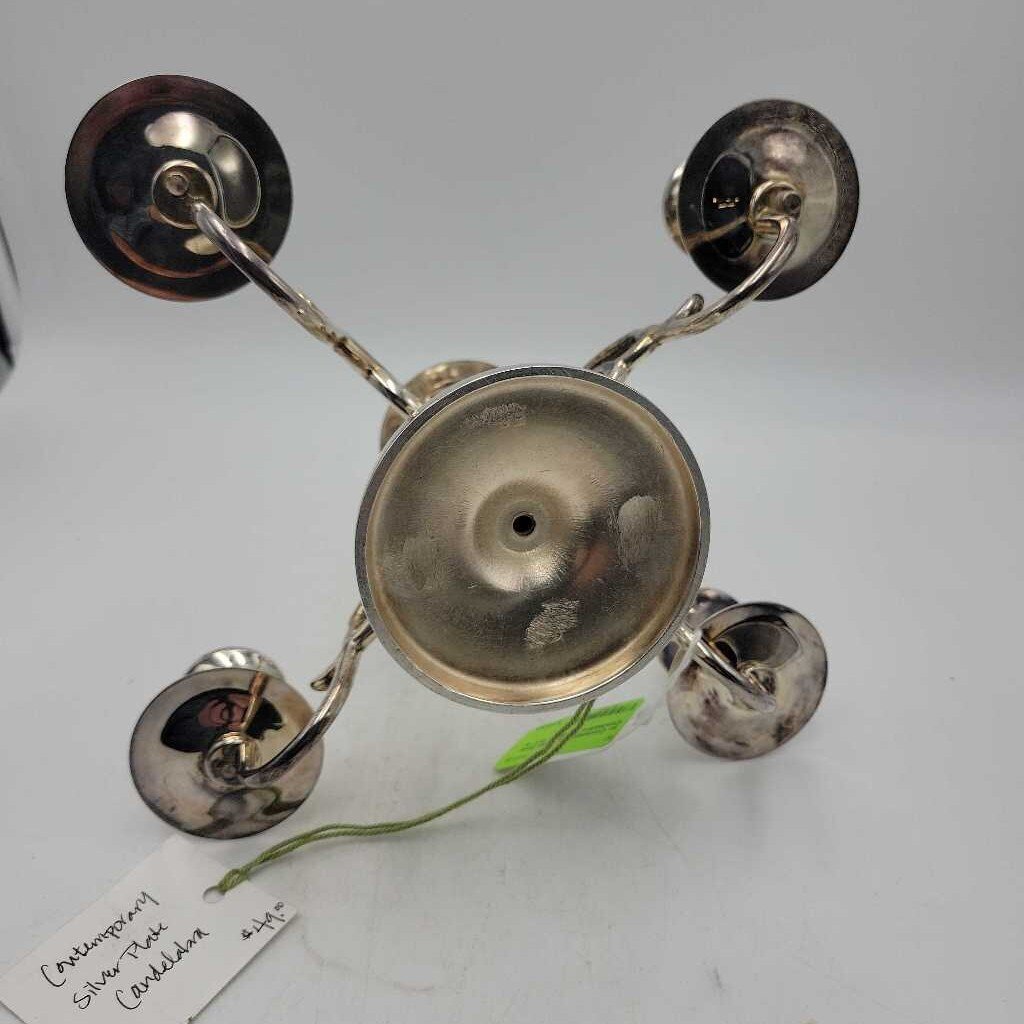 Contemporary Silver Plate Candelabra SCL0022