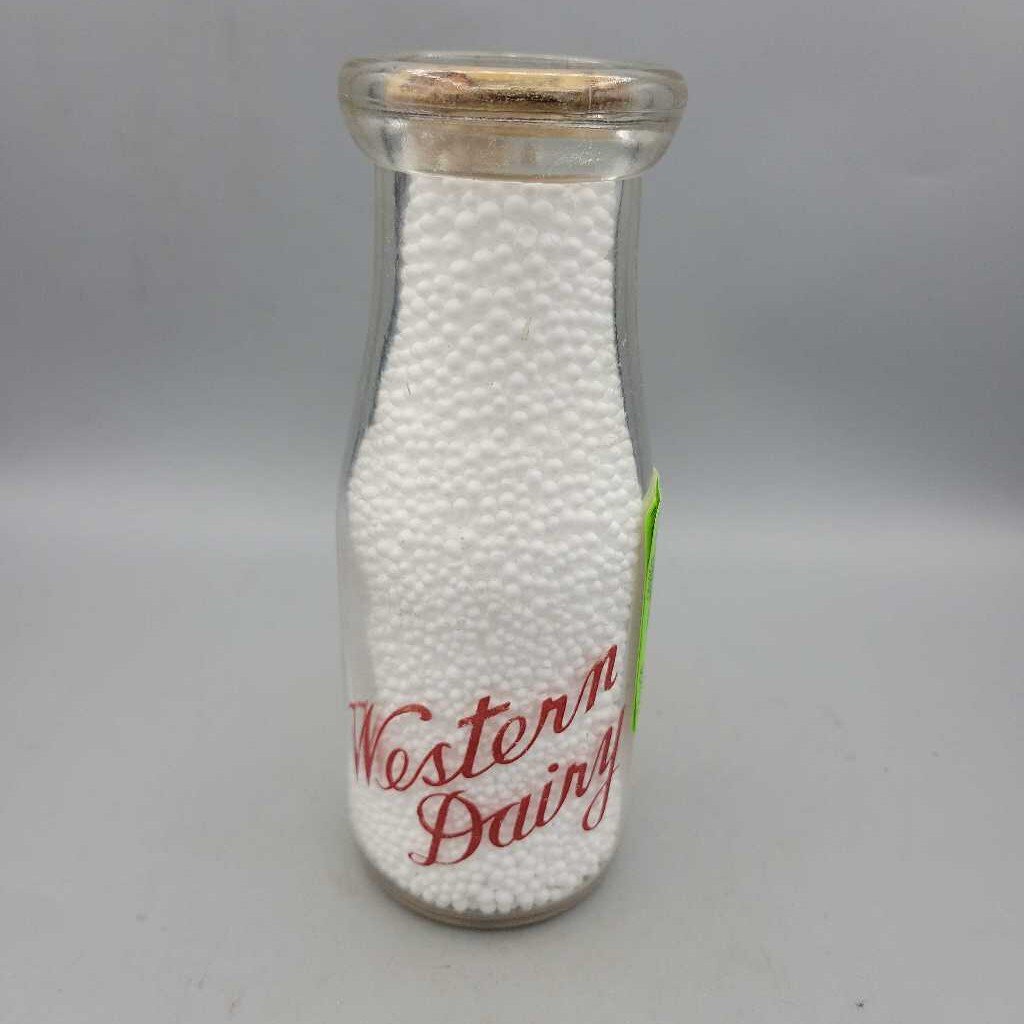 Western Dairy 1/2 pint milk Bottle (Jef)