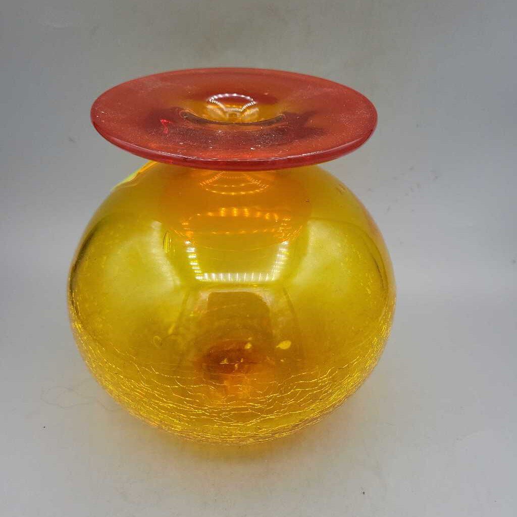 MCM Blenko Handblown Crackle Vase (CM0419) MCM Blenko Handblown Crackle Vase (CM0419)