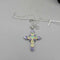 Sterling Opal & Amethyst Cross Necklace - #10327